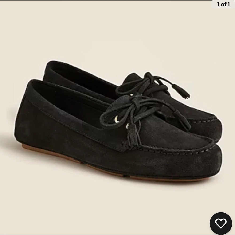 J. Crew Black Suede Driving Loafer